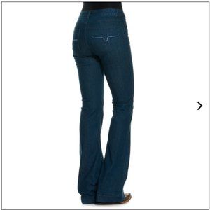 Kimes Ranch LOLA Dark Indigo Mid Rise Flare Trouser Jeans